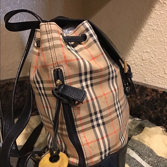 **SOLD**SOLD Burberry Nova Check Canvas Leather Backpack - Picture 3 of 16
